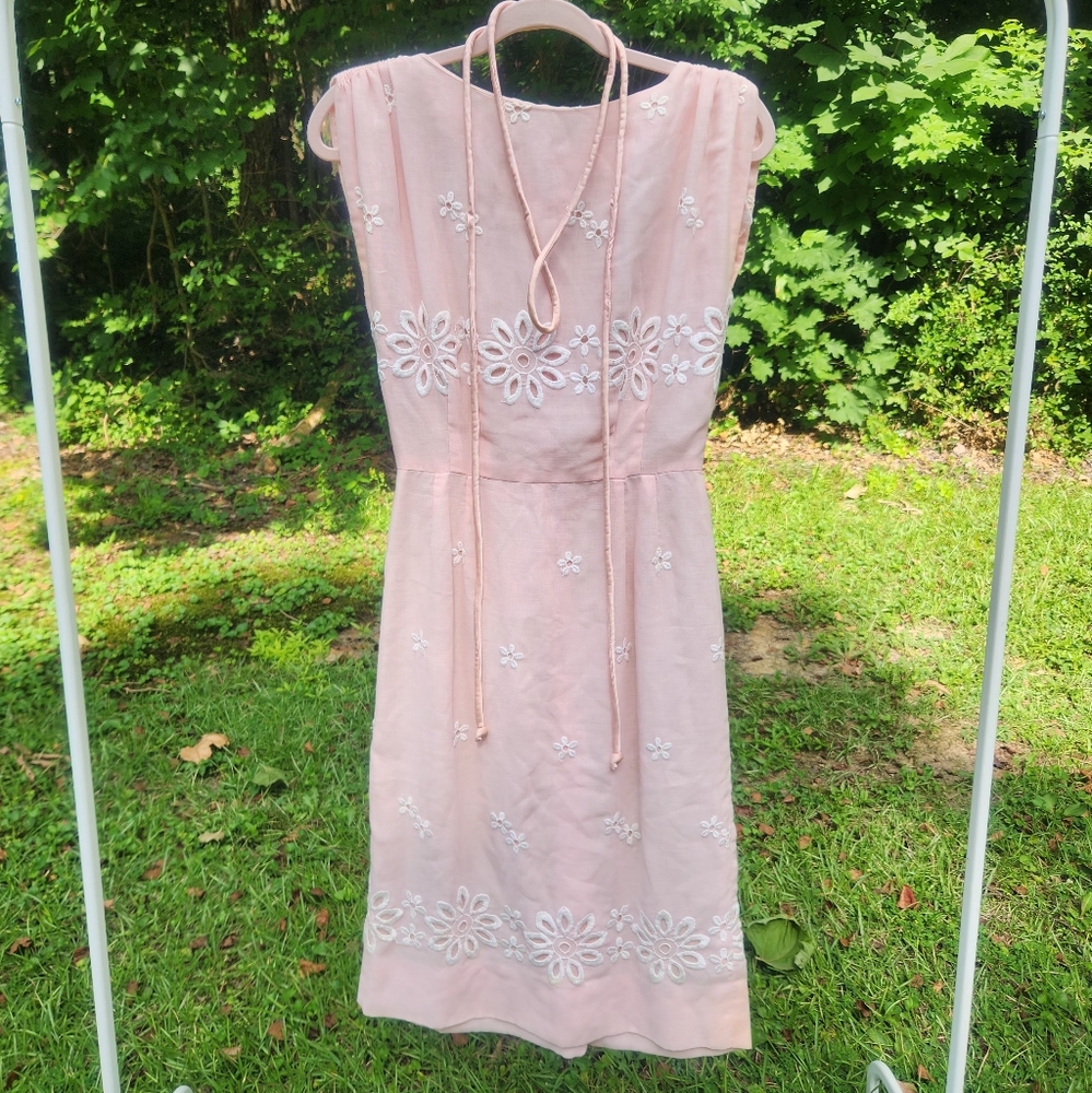 Vintage Pink Pencil Dress